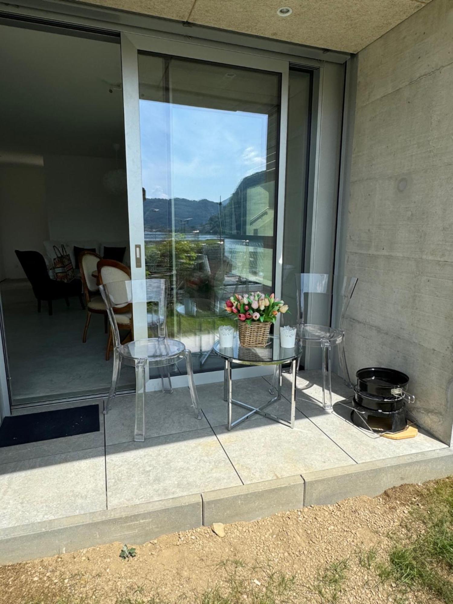 Neue Gartenwohnung Mit Sicht Auf Den Luganersee Ponte Tresa Εξωτερικό φωτογραφία