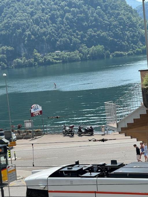 Neue Gartenwohnung Mit Sicht Auf Den Luganersee Ponte Tresa Εξωτερικό φωτογραφία