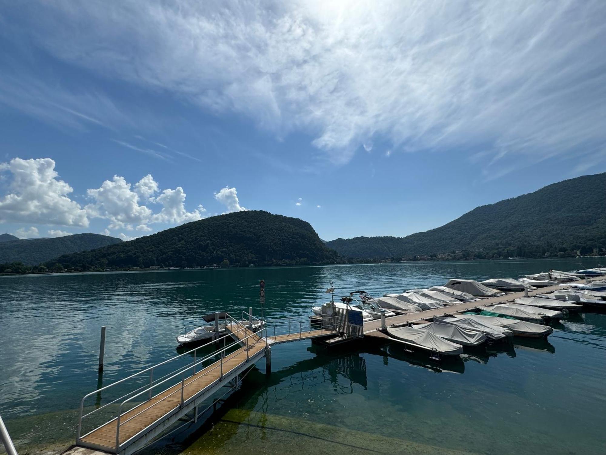 Neue Gartenwohnung Mit Sicht Auf Den Luganersee Ponte Tresa Εξωτερικό φωτογραφία